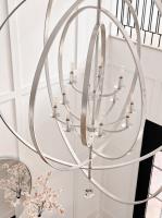12 Light Chandelier by Crystorama - Luna Collection, Antique Silver Finish - 590-SA