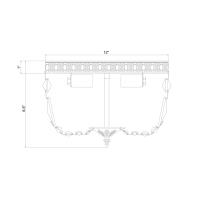 Three Light Flush Mount by Crystorama - Waltham Collection, Olde Brass Finish - 712-OB-GT-MWP