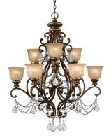Nine Light Chandelier by Crystorama - Norwalk Collection, Bronze Umber Finish - 7509-BU-CL-MWP
