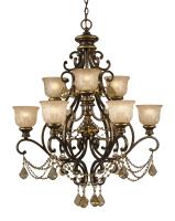 Nine Light Chandelier by Crystorama - Norwalk Collection, Bronze Umber Finish - 7509-BU-GT-MWP