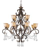 12 Light Chandelier by Crystorama - Norwalk Collection, Bronze Umber Finish - 7512-BU-CL-MWP