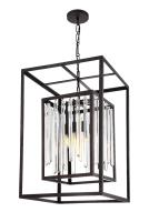 Six Light Chandelier by Crystorama - Hollis Collection, Forged Bronze Finish - 8409-FB