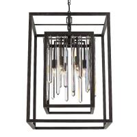 Six Light Chandelier by Crystorama - Hollis Collection, Forged Bronze Finish - 8409-FB