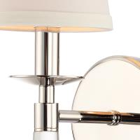 One Light Wall Sconce by Crystorama - Baxter Collection, Polished Nickel Finish - 8861-PN