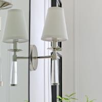 One Light Wall Sconce by Crystorama - Baxter Collection, Polished Nickel Finish - 8861-PN