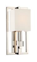 One Light Wall Sconce by Crystorama - Dixon Collection, Polished Nickel Finish - 8881-PN