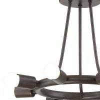 Eight Light Semi Flush Mount by Crystorama - Dakota Collection, Charcoal Bronze Finish - 9043-CZ