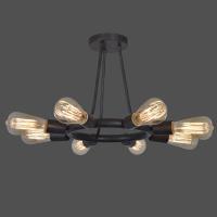 Eight Light Semi Flush Mount by Crystorama - Dakota Collection, Charcoal Bronze Finish - 9043-CZ