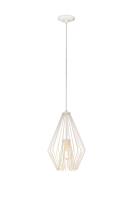 One Light Pendant by Z-Lite - Quintus Collection, Gloss White Finish - 442MP12-WH