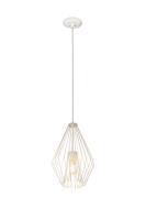 One Light Pendant by Z-Lite - Quintus Collection, Gloss White Finish - 442MP12-WH