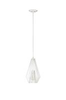 One Light Pendant by Z-Lite - Quintus Collection, Gloss White Finish - 442MP-WH