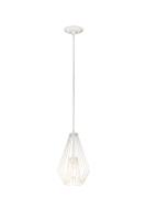 One Light Pendant by Z-Lite - Quintus Collection, Gloss White Finish - 442MP-WH