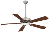 52"Ceiling Fan by Minka Aire - Contractor LED Collection, Brushed Nickel With Dark Walnut Blades Finish - F556L-BN/DW