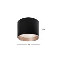 LED Flush Mount by Kuzco Lighting - Mousinni Collection, Black Finish - FM11410-BK