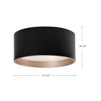 LED Flush Mount by Kuzco Lighting - Mousinni Collection, Black Finish - FM11418-BK