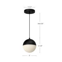 LED Pendant by Kuzco Lighting - Monae Collection, Black Finish - PD11706-BK