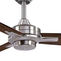 52"Ceiling Fan by Minka Aire - Rudolph Collection, Brushed Nickel With Medium Maple Blades Finish - F727-BN/MM
