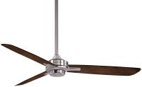 52"Ceiling Fan by Minka Aire - Rudolph Collection, Brushed Nickel With Medium Maple Blades Finish - F727-BN/MM