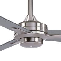 52"Ceiling Fan by Minka Aire - Rudolph Collection, Brushed Nickel With Silver Blades Finish - F727-BN/SL
