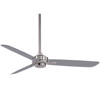 52"Ceiling Fan by Minka Aire - Rudolph Collection, Brushed Nickel With Silver Blades Finish - F727-BN/SL