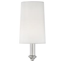 One Light Wall Sconce by Crystorama - Sylvan Collection, Polished Nickel Finish - 2241-PN