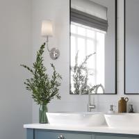 One Light Wall Sconce by Crystorama - Sylvan Collection, Polished Nickel Finish - 2241-PN