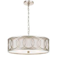 Six Light Chandelier by Crystorama - Graham Collection, Antique Silver Finish - 287-SA