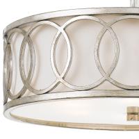Six Light Chandelier by Crystorama - Graham Collection, Antique Silver Finish - 287-SA