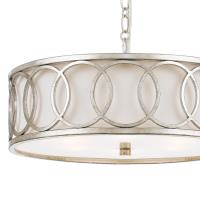 Six Light Chandelier by Crystorama - Graham Collection, Antique Silver Finish - 287-SA