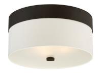 Three Light Flush Mount by Crystorama - Grayson Collection, Dark Bronze Finish - 293-DB