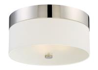 Three Light Flush Mount by Crystorama - Grayson Collection, Polished Nickel Finish - 293-PN