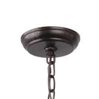 Nine Light Chandelier by Crystorama - Luna Collection, English Bronze + Antique Gold Finish - 587-EB-GA