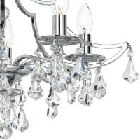 Five Light Semi Flush Mount by Crystorama - Cedar Collection, Polished Chrome Finish - 5930-CH-CL-MWP