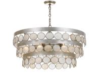 Six Light Chandelier by Crystorama - Coco Collection, Antique Silver Finish - 6006-SA