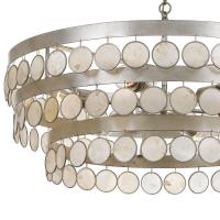 Six Light Chandelier by Crystorama - Coco Collection, Antique Silver Finish - 6006-SA