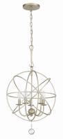 Five Light Mini Chandelier by Crystorama - Solaris Collection, Olde Silver Finish - 9224-OS