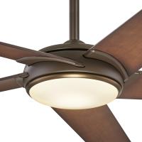 60"Ceiling Fan by Minka Aire - Raptor Collection, Oil Rubbed Bronze/Antique Brass Finish - F617L-ORB/AB