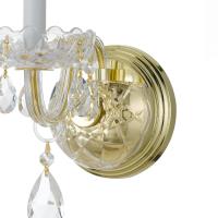 One Light Wall Sconce by Crystorama - Traditional Crystal Collection, Polished Brass Finish - 1031-PB-CL-MWP