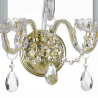 Two Light Wall Sconce by Crystorama - Traditional Crystal Collection, Polished Brass Finish - 1032-PB-CL-MWP