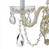 Three Light Wall Sconce by Crystorama - Traditional Crystal Collection, Polished Brass Finish - 1033-PB-CL-MWP