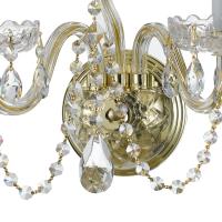 Three Light Wall Sconce by Crystorama - Traditional Crystal Collection, Polished Brass Finish - 1033-PB-CL-MWP