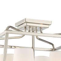 Four Light Semi Flush Mount by Crystorama - Sylvan Collection, Polished Nickel Finish - 2243-PN