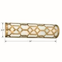 LED Bathroom Vanity by Crystorama - Jennings Collection, Aged Brass Finish - 2264-AG-LED