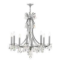 Eight Light Chandelier by Crystorama - Cedar Collection, Polished Chrome Finish - 5938-CH-CL-S