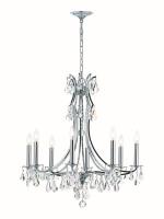 Eight Light Chandelier by Crystorama - Cedar Collection, Polished Chrome Finish - 5938-CH-CL-S
