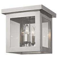 Four Light Flush Mount by Crystorama - Hurley Collection, Polished Nickel Finish - 6050-PN