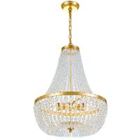 Six Light Chandelier by Crystorama - Rylee Collection, Antique Gold Finish - 608-GA