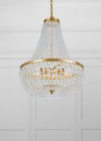 Six Light Chandelier by Crystorama - Rylee Collection, Antique Gold Finish - 608-GA