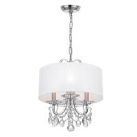 Three Light Mini Chandelier by Crystorama - Othello Collection, Polished Chrome Finish - 6623-CH-CL-S