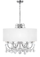 Five Light Chandelier by Crystorama - Othello Collection, Polished Chrome Finish - 6625-CH-CL-S